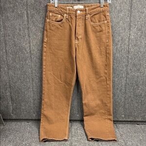 Women's Straight Leg Jeans in Tan